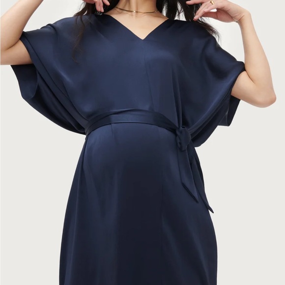 HATCH Collection Navy Riviera Dress O/S Maternity - Picture 2 of 5